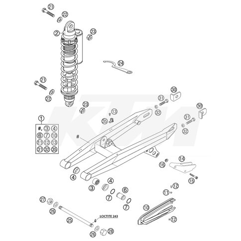 KTM OEM Ersatzteil 0318W708