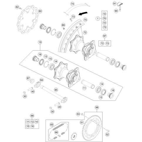 KETTE 124 ROLLEN 85 SX