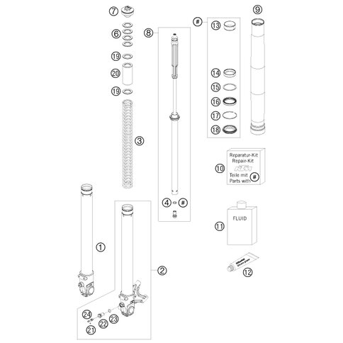 Einstellschraube Schlitz Druckstufe