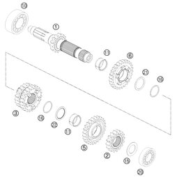 Schieberad 3./4.Gang, Z=20/22