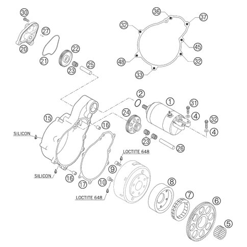 Starterflanschdichtg. 0,5mm 01