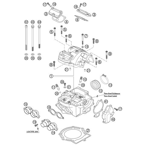 AUSPUFFLANSCH KPL. 250 4T 2002