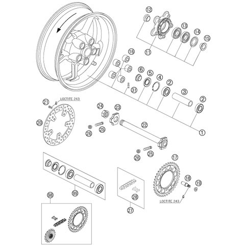 KETTE 525 MIT NIETGLIED     03