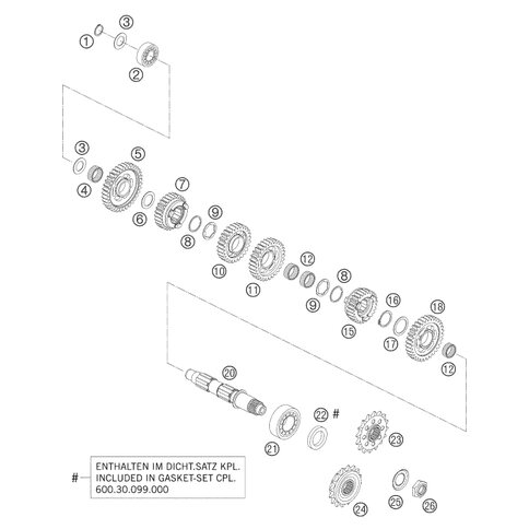 Kettenritzel 17-Z gedämpft 03