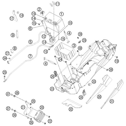 MASSEKABEL L=650 MM