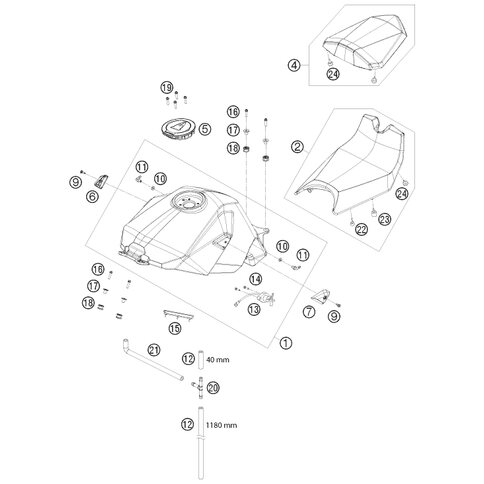 BENZINTANK KPL. OR.MATT RC8 09