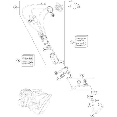 Kraftstoffleitung Tank kpl.