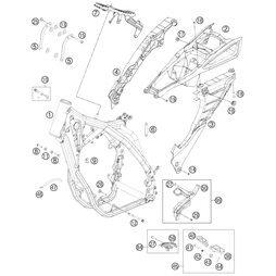 Motorstrebe 250 EXC-F 2012