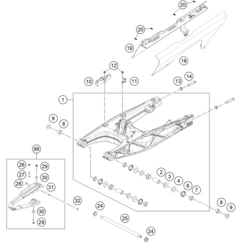 EINSTELLRING SCHWINGARM