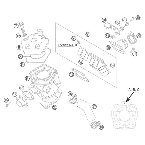 AUSPUFFDICHTUNG 60/65 CCM