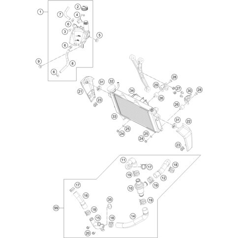 KÜHLERHALTEBLECH UNTEN LINKS