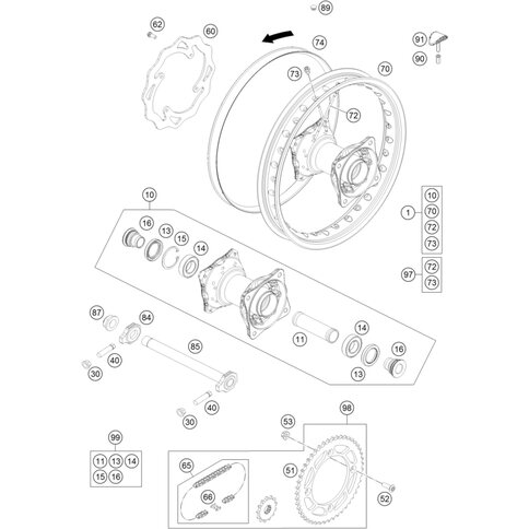 Speiche M4,5x168-16