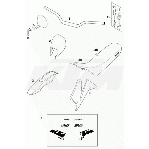 KTM OEM Ersatzteil 58407040700