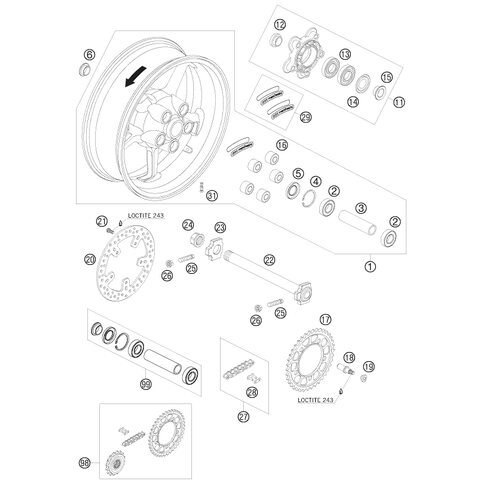 KETTE 525 MIT NIETGLIED     07