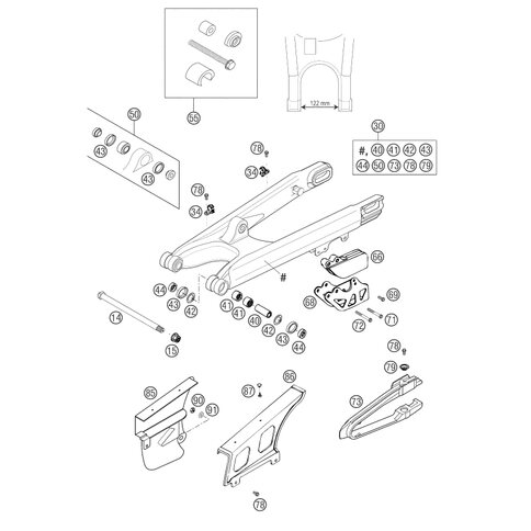 SCHWINGARM KPL. 540 SXS   2000