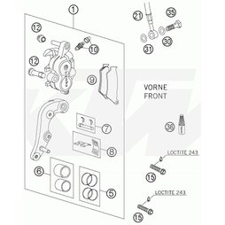 BREMSZANGE VO.KPL.BREMBO  2000