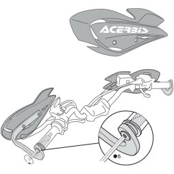 Acerbis Handschutz UNIKO ATV Weiß inkl. Anbaukit