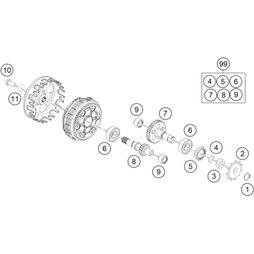 ABTRIEBSWELLEN REP. KIT 50 SX