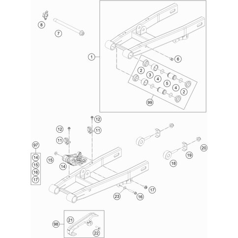 KETTENGLEITSCHUTZ KIT 50 SX