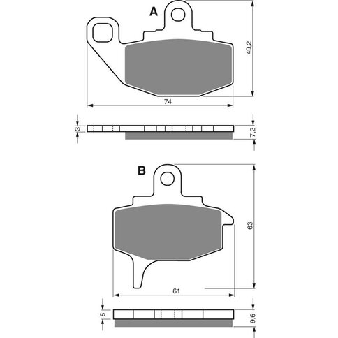 Goldfren Bremsbeläge 035 K1 Sintermetall