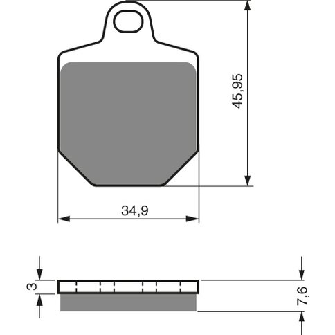 Goldfren Bremsbeläge 238 S33 (4Segmente -1Satz) Keramik-Karbon racing