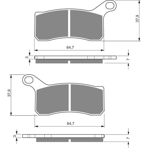 Goldfren Bremsbeläge 261 S3 Keramik-Karbon racing