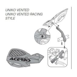 Acerbis Handschutz UNIKO Vented Weiß Orange inkl....