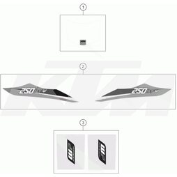 AUFKLEBER-SET HECK 250XCF-W 16