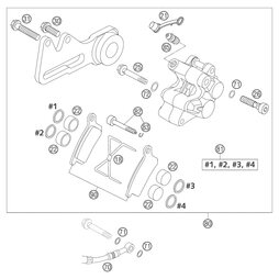 BREMSKOLBEN HINTEN 85SX   04