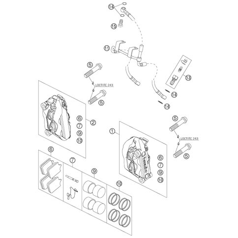 Bremszange radial links     05