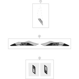 AUFKLEBER-SET HECK 250 EXC-F15