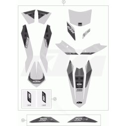 AUFKLEBER HECK 350 XCF-W SD 16