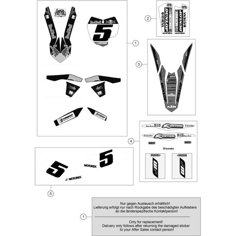 AUFKLEBER-SET SCHWINGE/GAB. 14