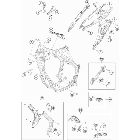 Motorstrebe links