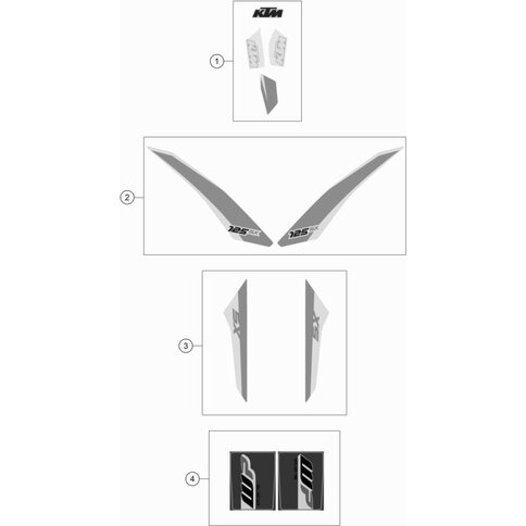 AUFKL. SET SPOILER 125 SX ´17