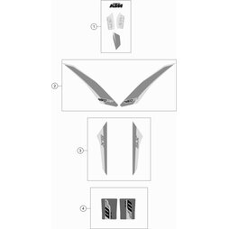 AUFKL. SET SPOILER 450 SX-F 17