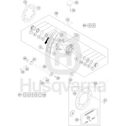 HINTERRAD KPL.2,15X19DID 25MM