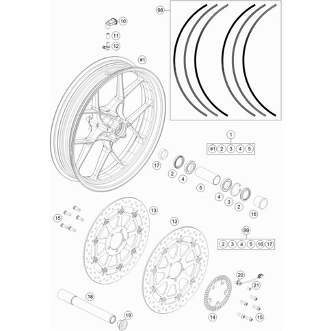 AUFKLEBER-SET FELGEN SD R 17