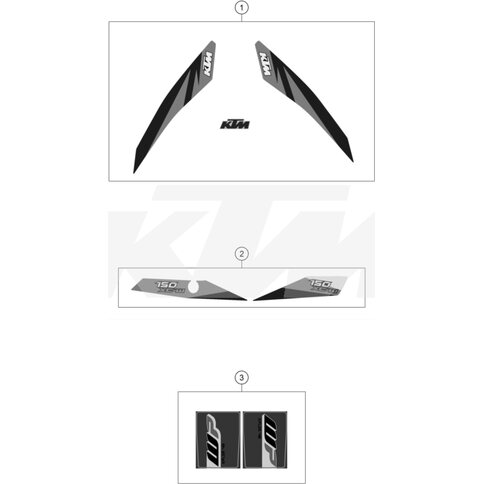 Aufkleberset 150 XC-W 2018