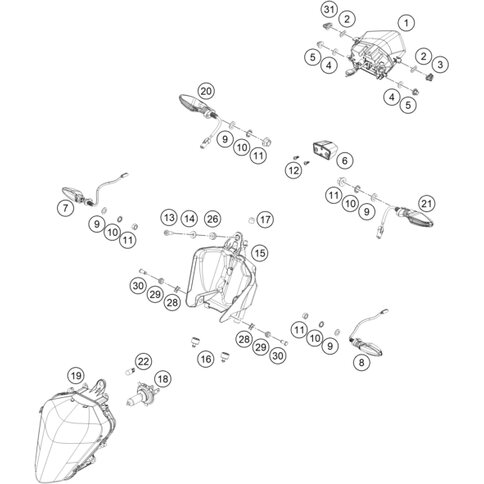 Schraube Anbindung Halogenscheinwerfer