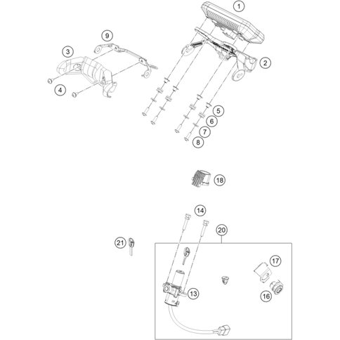 Halteblech Halter Kombiinstrument