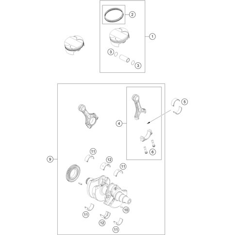 Kolbenringsatz D=88mm