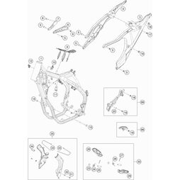 Motorstrebe links 250 SX