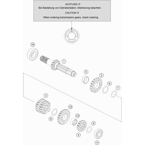 Schieberad 3./4.Gang, Z=17/19