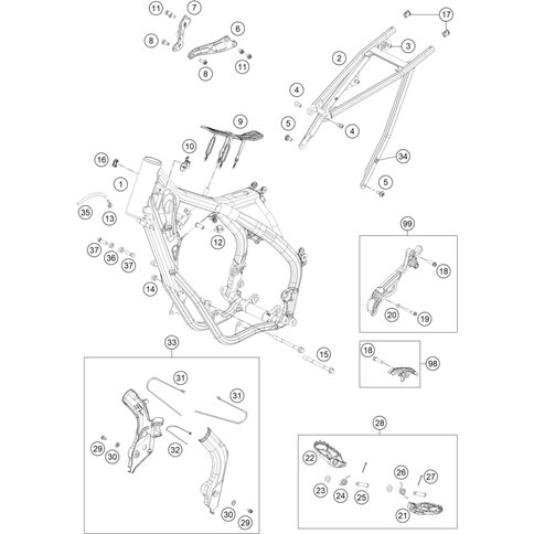 Motorstrebe links