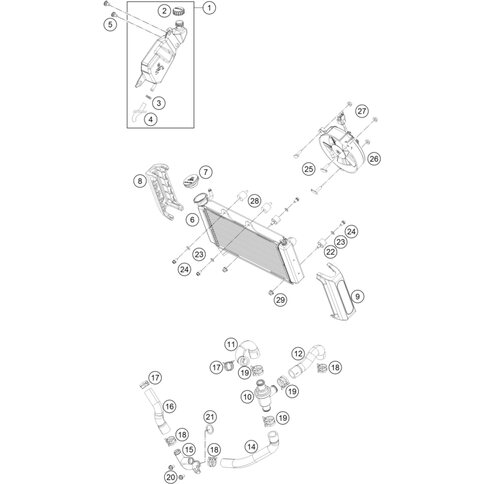 Kühlerabdeckung links