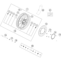 Aufkleber-Set Felgen vo.+hi. 401