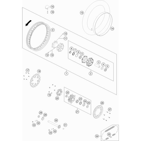 Speiche M5x206