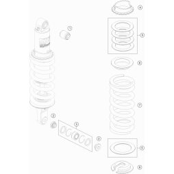 Hauptfeder (59) 110-184 Dämpfer weiß