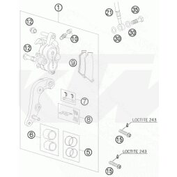 BREMSZANGE VORNE EXC-S/USA